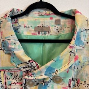 Colorful Abstract Trench Coat